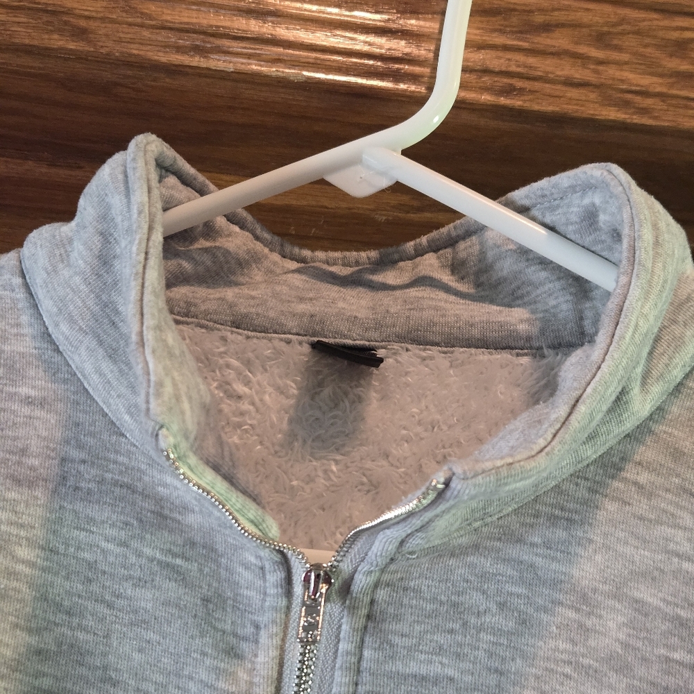 SHEIN Gray Fleece-Lined Sweatshirt - Picture 7 of 15